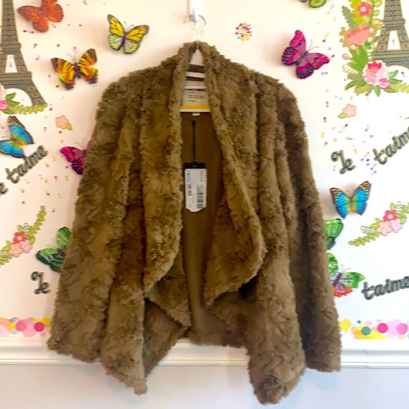 ❣️DYLAN bu True Grit❣️Textured Silky Raw Edge Coat - Picture 2 of 7